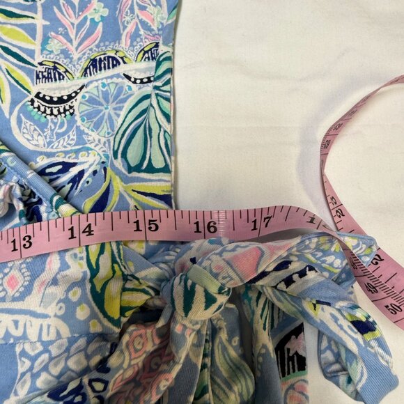 Lilly Pulitzer Jessalynn Romper Blue Peri Lapis Lantern L EUC - Picture 16 of 16